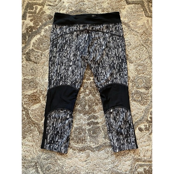 Nike Dri-Fit Power Racer Crop Running Athletic Leggings Women's Large Black - Picture 6 of 7